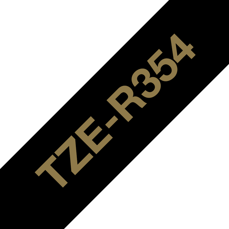 TZE-R354 stoffen lint goud op zwart, 24mm x 4 m