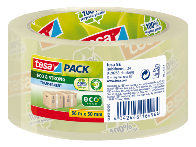 58153-00000-00 verpakkingstape tesa 58153 50mmx66m eco tr
