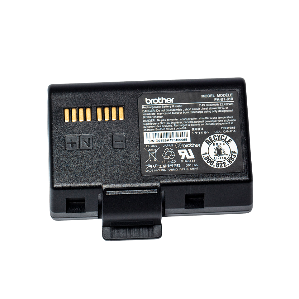 PA-BT-010 Li-ion oplaadbare smart batterij (RJ-3035B, RJ-3055WB) PA-BT-010 Li-ion oplaadbare smart batterij (RJ-3035B, RJ-3055WB)