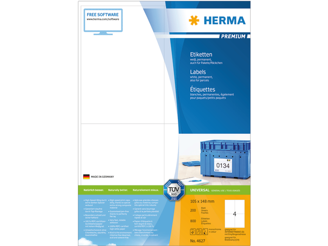 4627 etiket herma 4627 105x148mm 800st