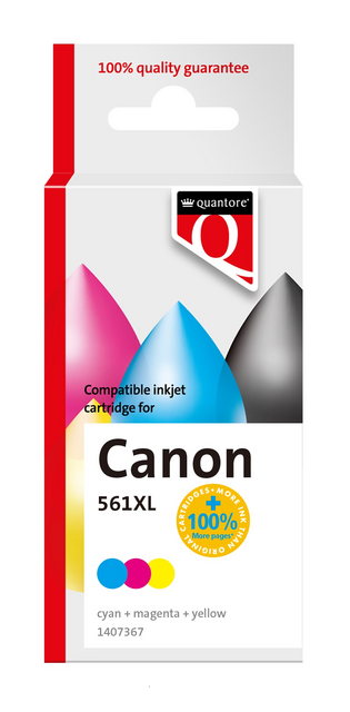 Inktcartridge Quantore alternatief tbv Canon CL561XL kleur Inktcartridge Quantore alternatief tbv Canon CL561XL kleur