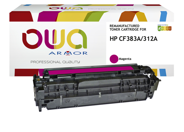 Tonercartridge OWA alternatief tbv HP CF383A rood Tonercartridge OWA alternatief tbv HP CF383A rood