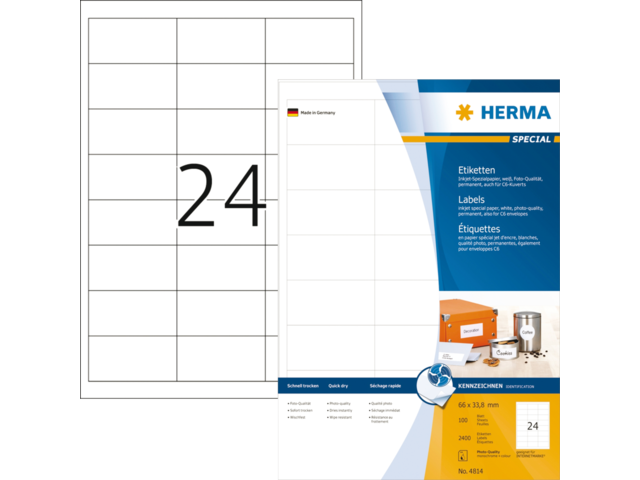 4814 etiket herma inkprint 4814 66x33.8mm 2400st