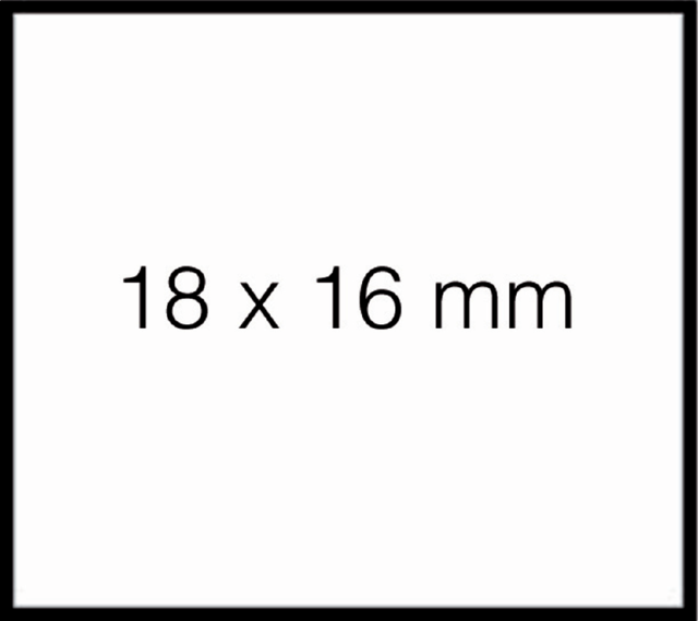 PRIJSETIKET 18X16MM SATO DUO 16 AFNEEMBAAR WIT