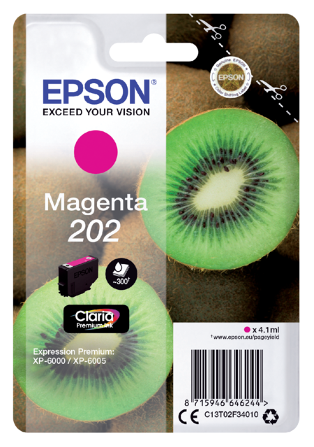 2888125 inkcartridge epson 202 t02f34 rood
