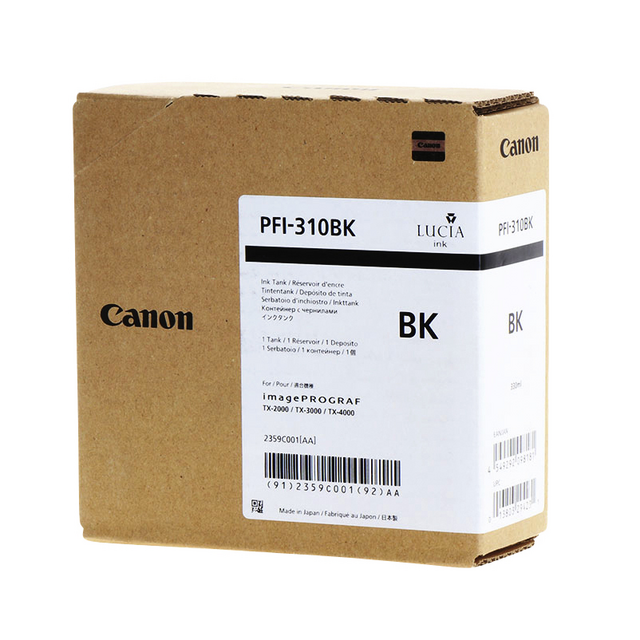 Inktcartridge Canon PFI-310 zwart Inktcartridge Canon PFI-310 zwart