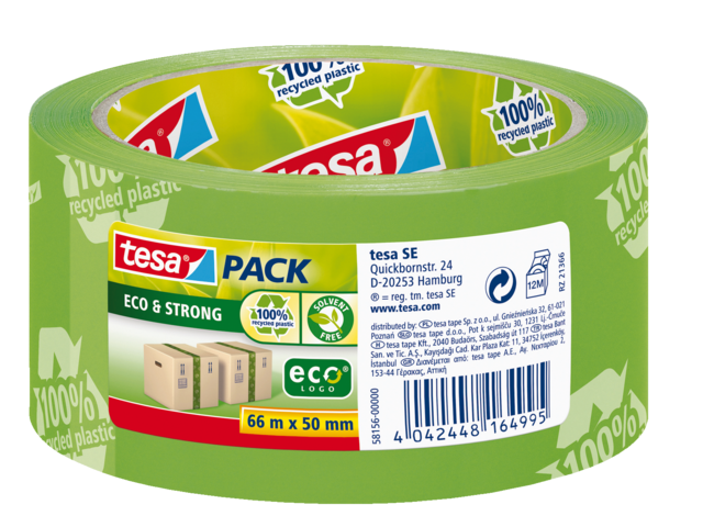 58156-00000-00 verpakkingstape tesa 58156 50mmx66m eco print gn