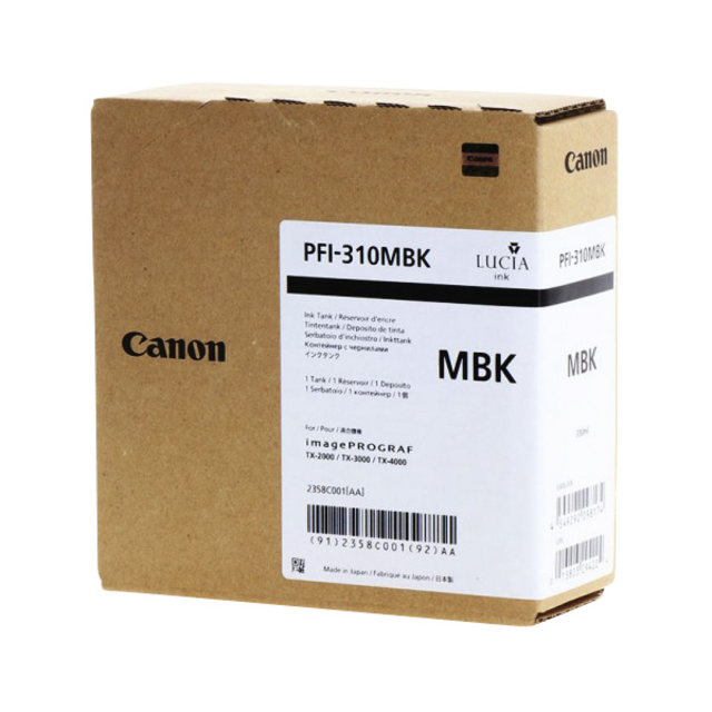 Inktcartridge Canon PFI-310 mat zwart Inktcartridge Canon PFI-310 mat zwart