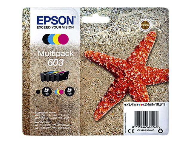 3517738 inkcartridge epson 603 t03u6 zwart + 3 kleuren