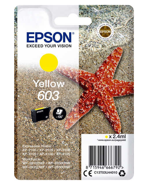 3517734 inkcartridge epson 603 t03u4 geel