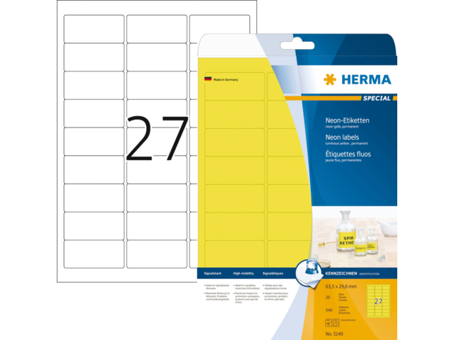 5140 etiket herma 5140 63.5x29.6mm gl 540st