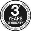 2year + 1 year warranty after registration 2year + 1 year warranty after registration