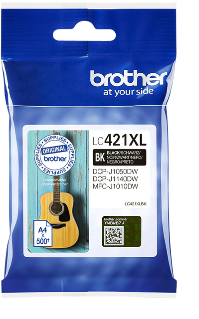 Inktcartridge Brother LC-421XLBK zwart Inktcartridge Brother LC-421XLBK zwart