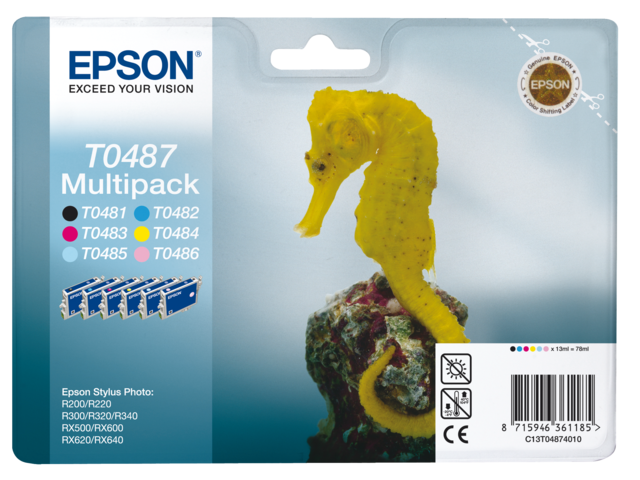 1354346 inkcartridge epson t048740 zwart 5 kleuren