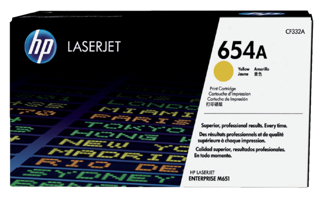 Tonercartridge HP CF332A 654A geel Tonercartridge HP CF332A 654A geel