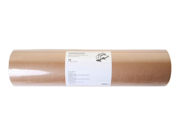 20106 inpakpapier iezzy 70cmx220m 70gr kraft bruin