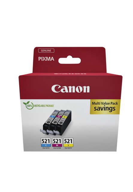 Inktcartridge Canon CLI-521 3 kleuren Inktcartridge Canon CLI-521 3 kleuren