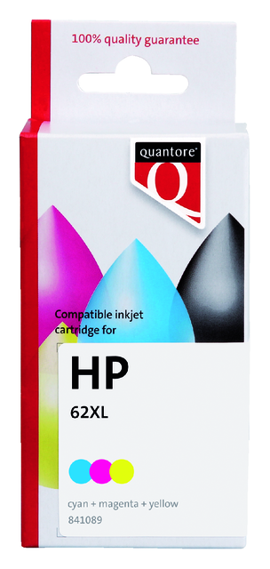 K20584PR inkcartridge quantore hp 62xl c2p07ae hc kleur