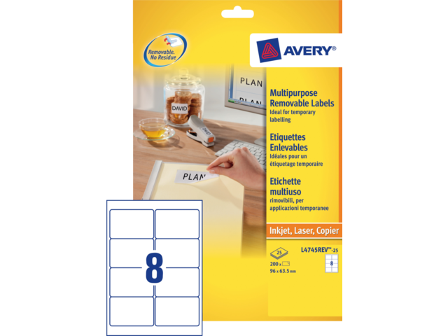 L4745REV-25 etiket avery l4745rev-25 96x63.5mm 200st