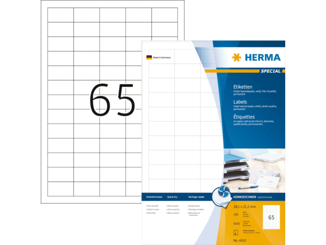 4810 etiket herma inkprint 4810 38.1x21.2mm 6500st