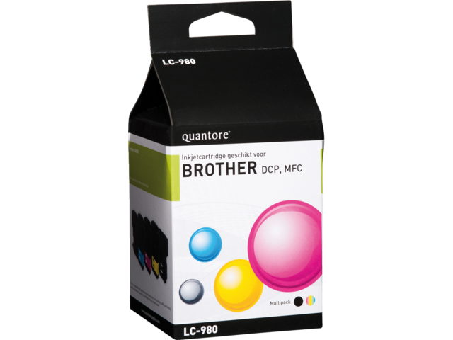 K10347PR inkcartridge quantore bro lc-980 zwart 3 kleuren
