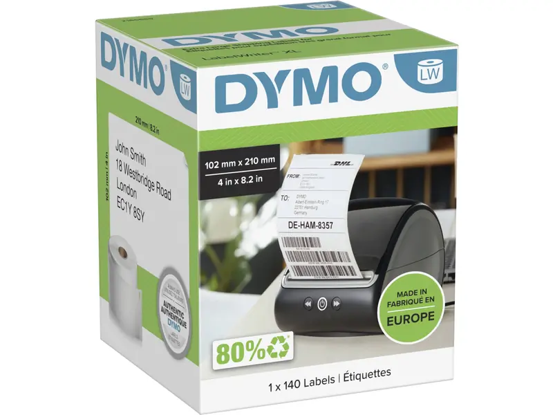 Dymo 2166659 XL DHL verzendlabel 102 x 210 mm