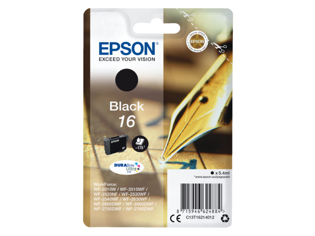 2666370 inkcartridge epson 16 t1621 zwart