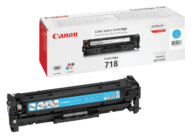 Tonercartridge Canon 718 blauw Tonercartridge Canon 718 blauw