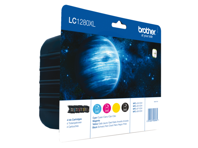 LC1280XLVALBP inkcartridge brother lc-1280xl zwart 3 kleuren