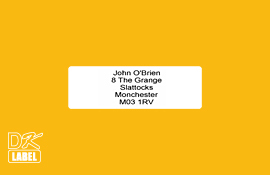 DK-11201 Standaard adres etiket 29 x 90 mm wit DK-11201 Standaard adres etiket 29 x 90 mm wit