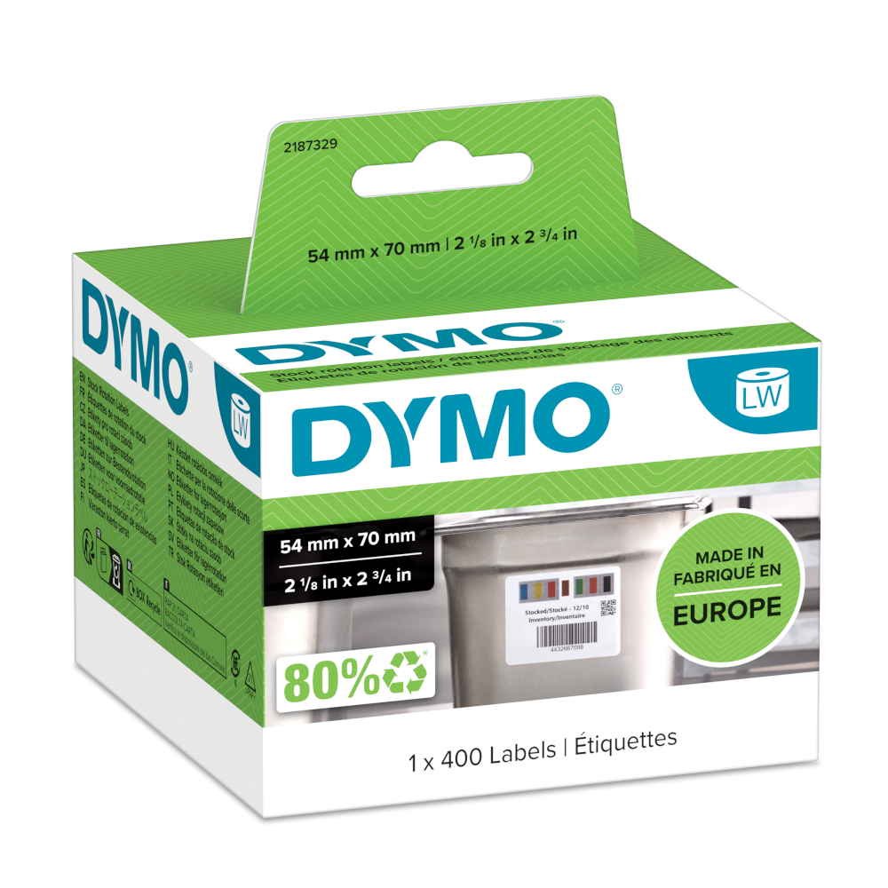 Dymo 2187329 etiketten voor voorraadrotatie
