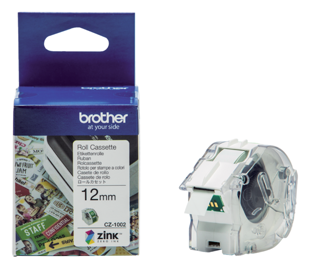 Etiket Brother CZ-1002 multifunctioneel 12mm 1 rol á 5m wit Etiket Brother CZ-1002 multifunctioneel 12mm 1 rol á 5m wit