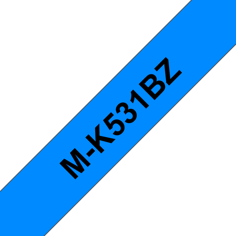 M-K531BZ - 12 mm zwart op blauw (8 m) M-K531BZ - 12 mm zwart op blauw (8 m)