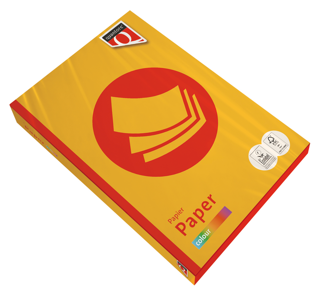Kopieerpapier Quantore Colour A4 80gr diepgeel 500 vel Kopieerpapier Quantore Colour A4 80gr diepgeel 500 vel