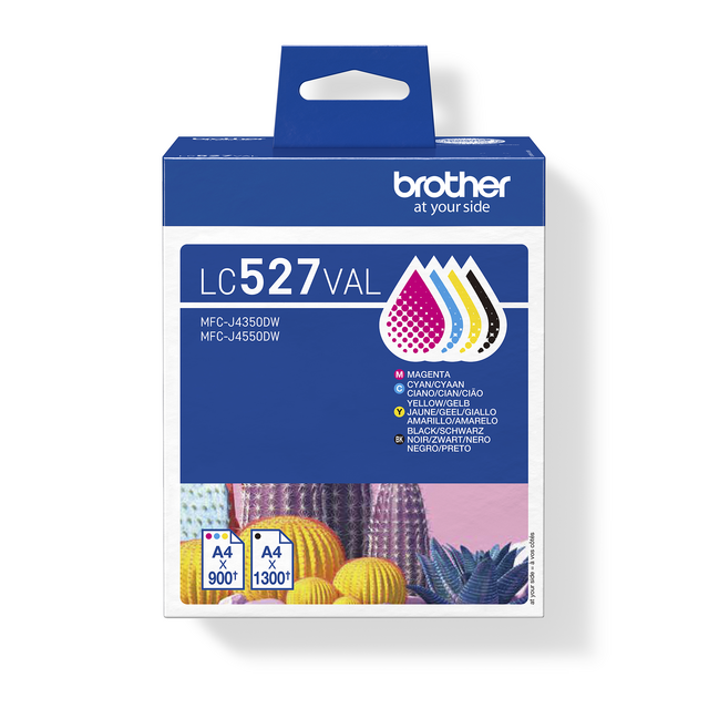 Inktcartridge Brother LC-527 zwart + 3 kleuren Inktcartridge Brother LC-527 zwart + 3 kleuren