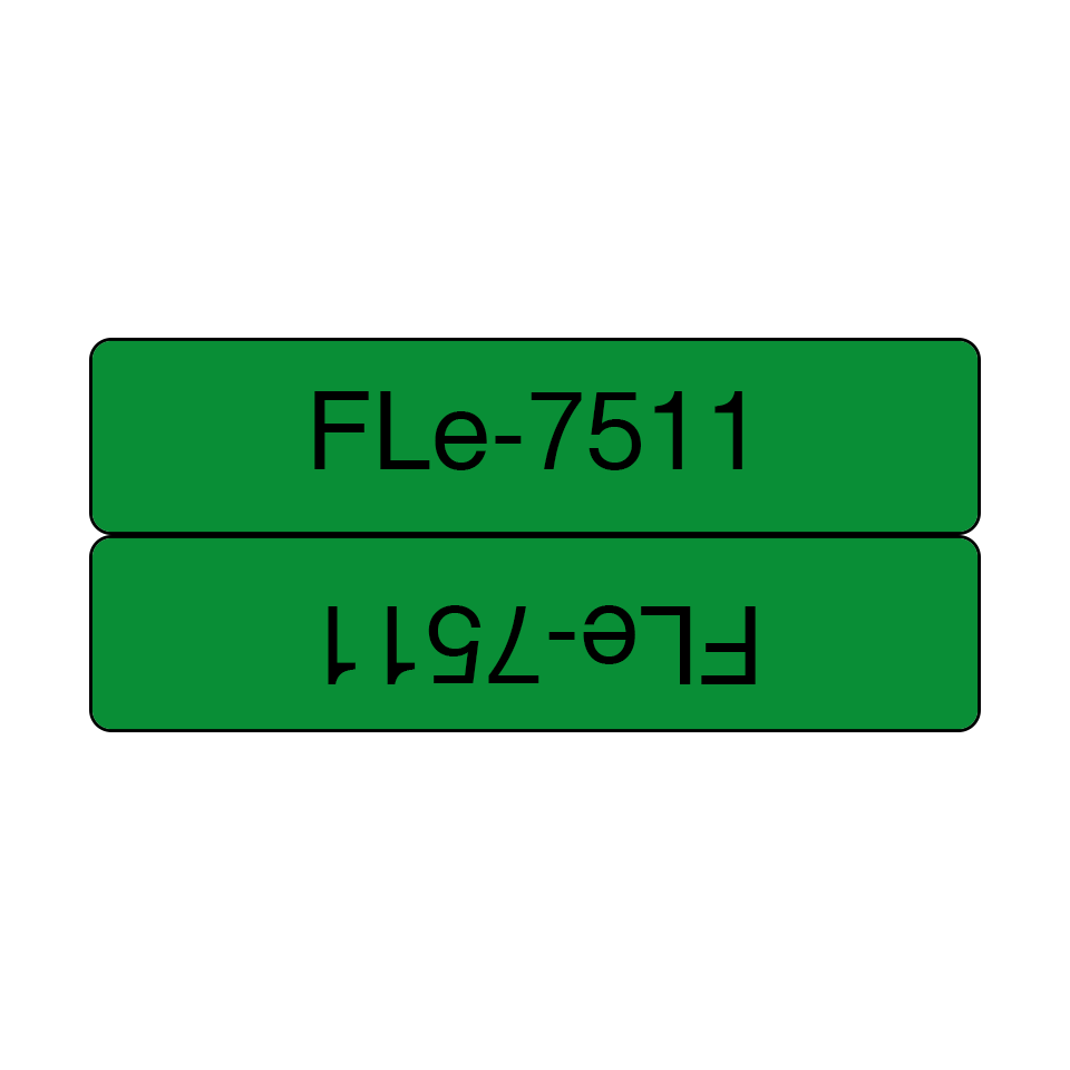 Brother FLe-7511 kabelvlag zwart op groen Brother FLe-7511 kabelvlag zwart op groen