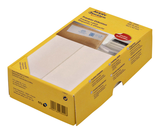 3441 etiket avery zweck 3441 128x38mm 500st