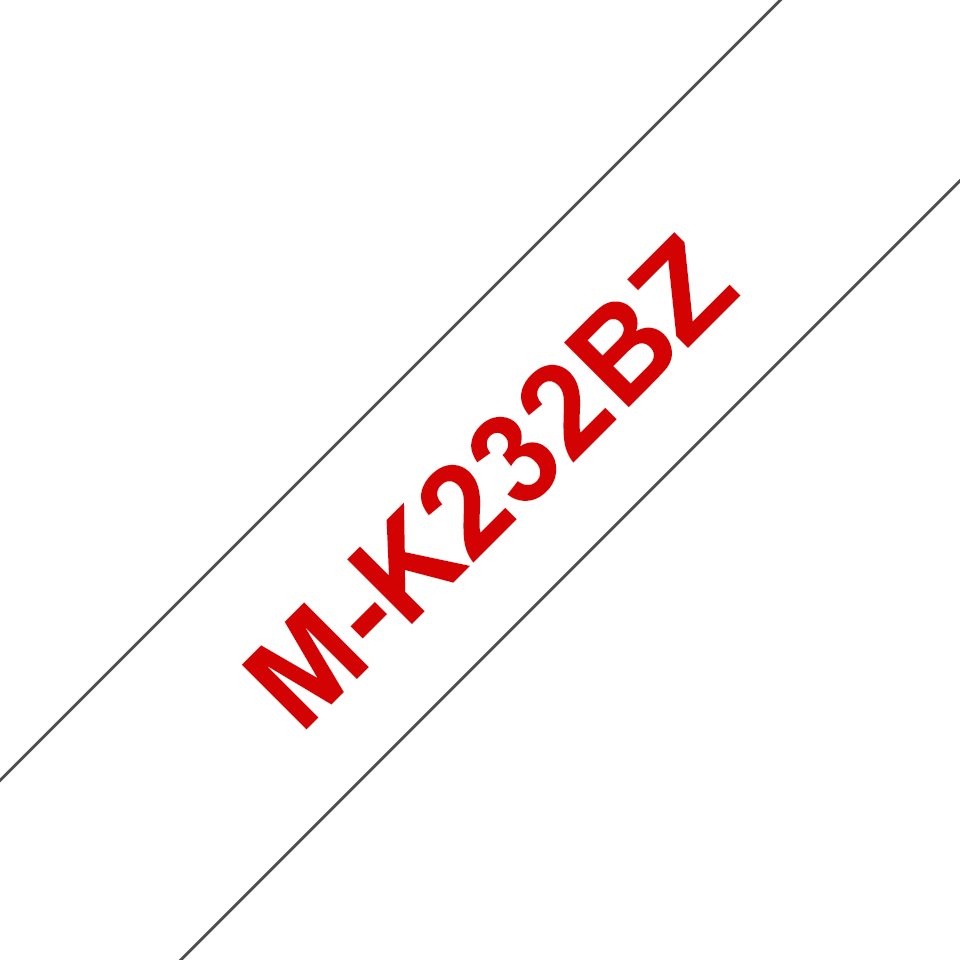 M-K232BZ TM-Tape 12mm rood op wit M-K232BZ TM-Tape 12mm rood op wit