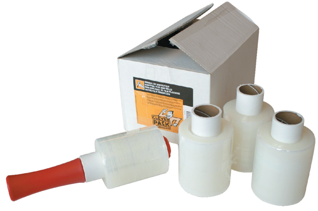 Wikkelfolie CleverPack 100mmx250m 20mu met afroller transparant pak à 6 rollen