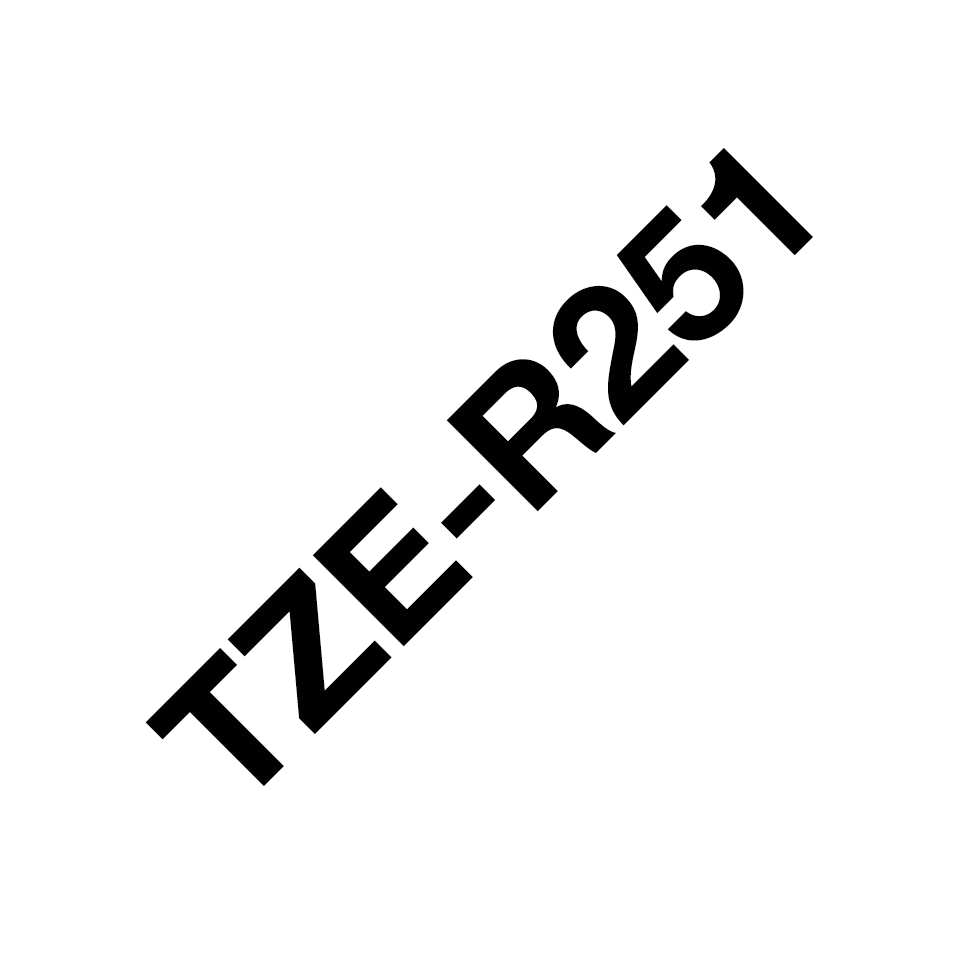 TZE-R251 Lint zwart op wit 24mm