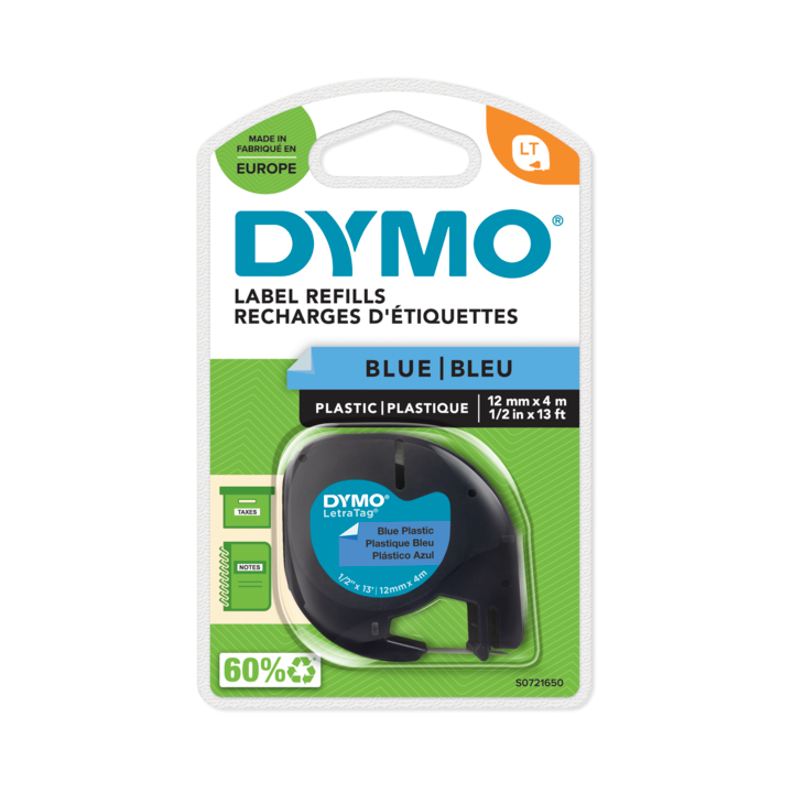 Dymo LetraTag tape blue Dymo LetraTag tape blue