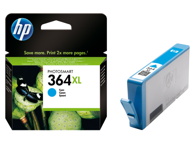 1417947 inkcartridge hp 364xl cb323ee hc blauw
