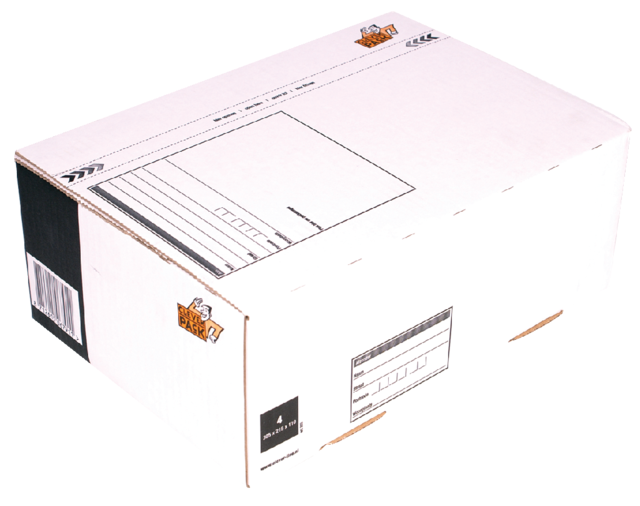 Postpakketbox 4 CleverPack 305x215x110mm wit Postpakketbox 4 CleverPack 305x215x110mm wit