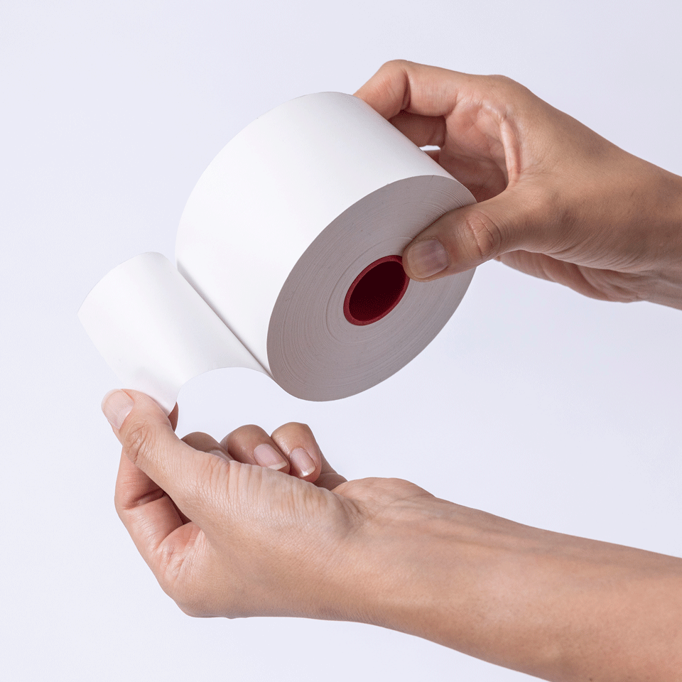 BDA-255058-102 doorlopend linerless labelrol, 58mm, wit, 114,3m, verwijderbaar BDA-255058-102 doorlopend linerless labelrol, 58mm, wit, 114,3m, verwijderbaar