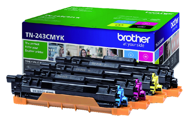 TN243CMYK toner brother tn-243 1k zwart + 3 kleuren
