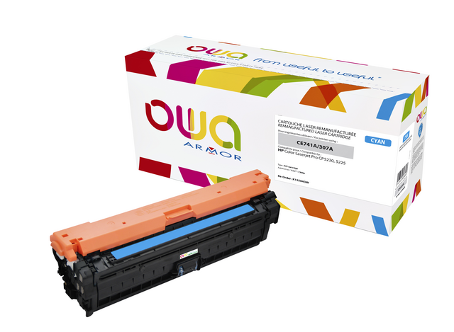 Tonercartridge OWA alternatief tbv HP CE741A blauw Tonercartridge OWA alternatief tbv HP CE741A blauw