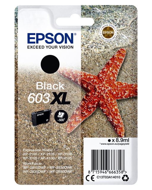 Inktcartridge Epson 603XL T03A1 zwart Inktcartridge Epson 603XL T03A1 zwart