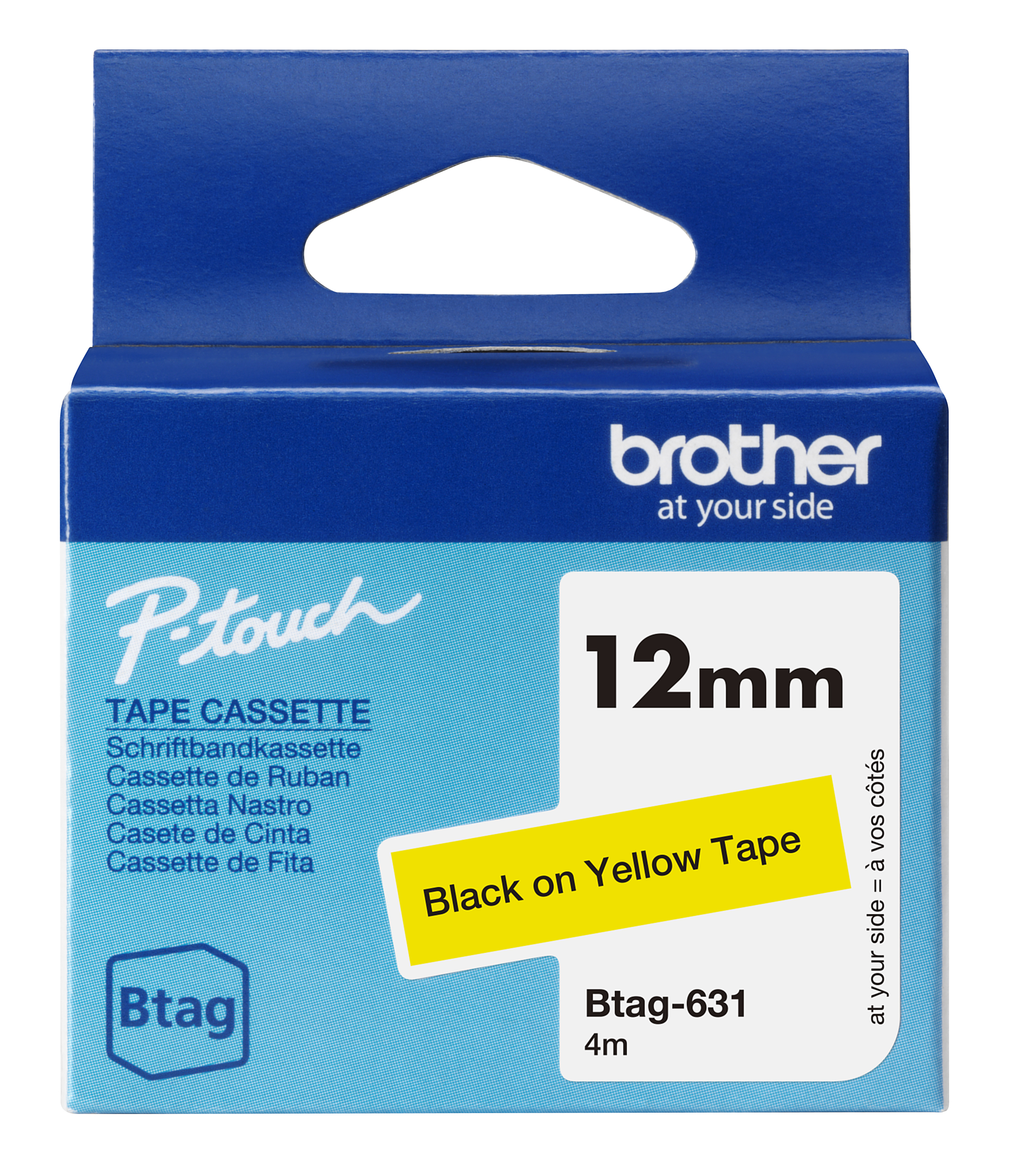 Brother Btag-631 zwart op geel