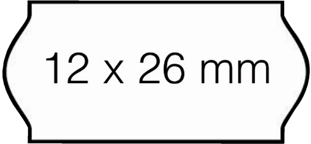 PRIJSETIKET 12X26MM OPEN-DATA C6 PERMANENT WIT