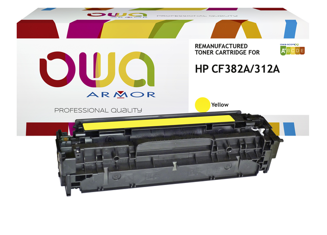 Tonercartridge OWA alternatief tbv HP CF382A geel Tonercartridge OWA alternatief tbv HP CF382A geel